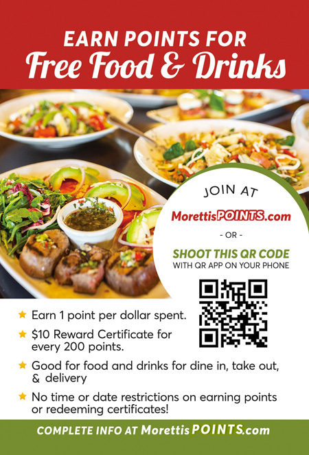 Join Morettis Points Club